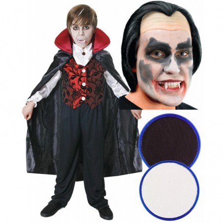 Boys Vampire with Optional Wig & Face Paint
