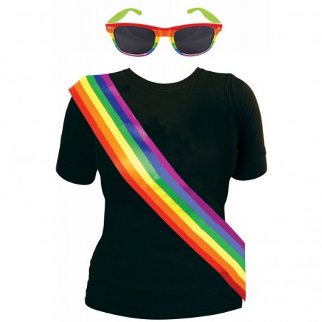 2 Piece Rainbow Kit: Sash & Sunglasses