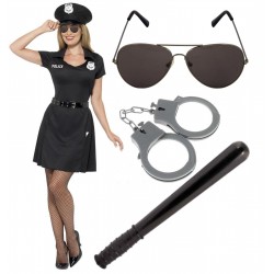 Ladies Police Constable Costume with Toys